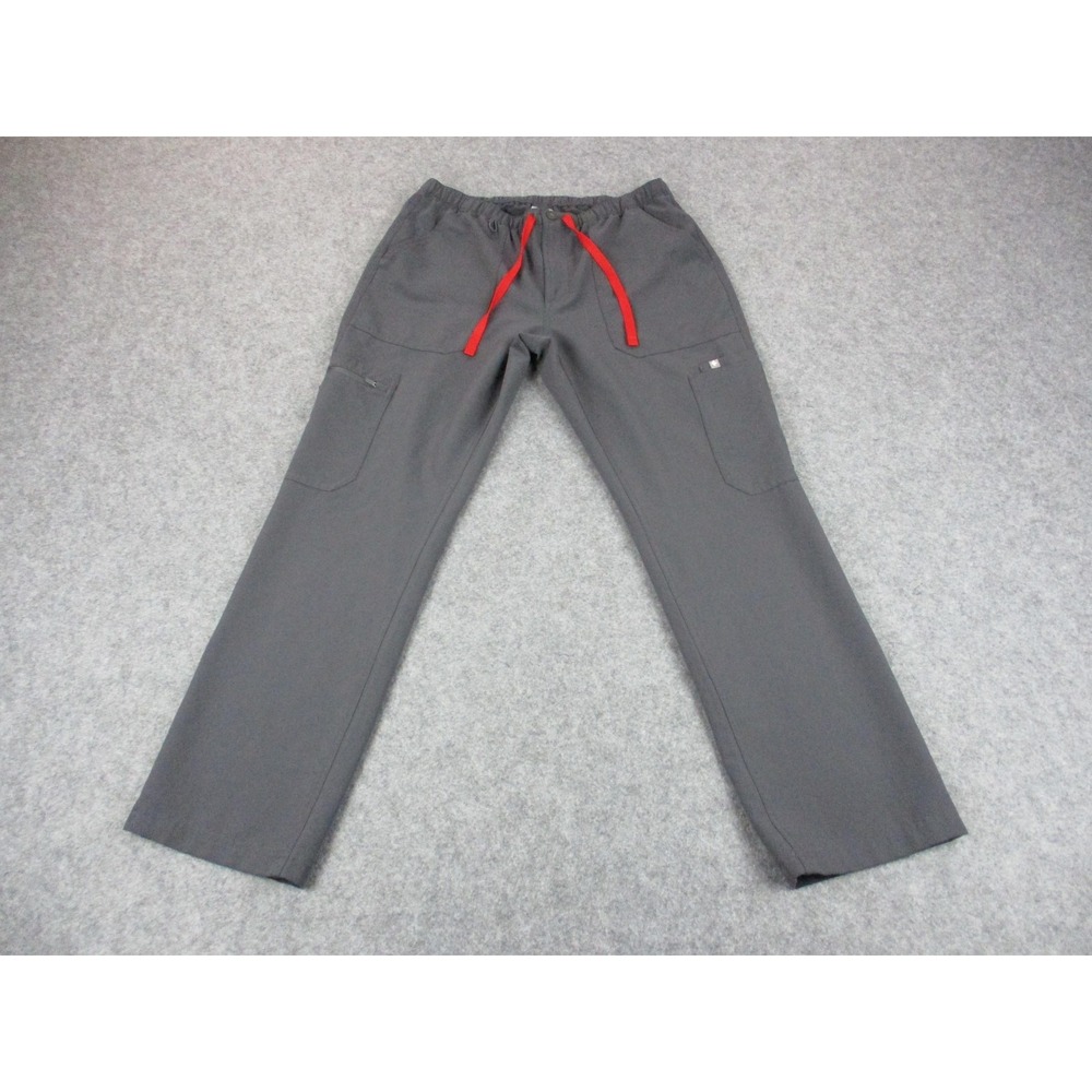 FIGS Scrub Bottoms Womens Medium Gray Medical Technical Cargo Hospital Pants